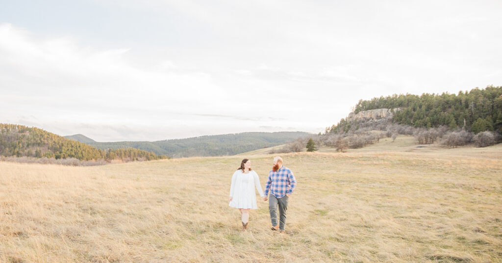 Engagement photos of couple in Sturgis, South Dakota